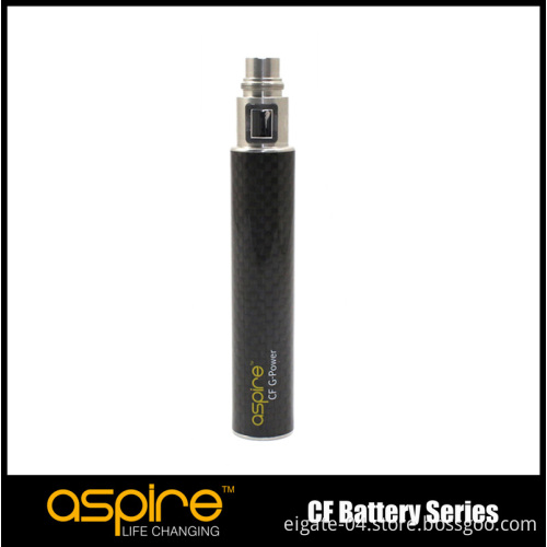 Hot Selling Aspire CF G-Power Battery with Carbon Fiber Coated Surface Technology and Protection Function
